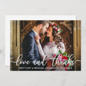 Liefde en Bedankt Weddenschap Foto (Voorkant / Achterkant)