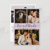 Liefde en Bedankt Weddenschap Foto Collage Harteli (Voorkant / Achterkant)