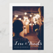 Liefde en Bedankt Weddenschap Foto Hartelijk dank (Voorkant / Achterkant)