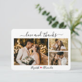 Liefde en Bedankt Weddenschap Foto Hartelijk dank (Staand voorkant)