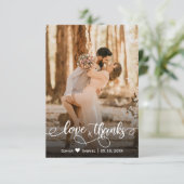 Liefde en Bedankt Weddenschap Foto Hartelijk dank (Staand voorkant)