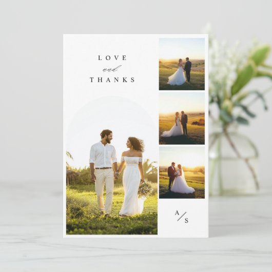 Liefde en Bedankt Weddenschap Foto Hartelijk dank (Staand voorkant)