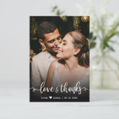 Liefde en Bedankt Weddenschap Foto Hartelijk dank (Staand voorkant)