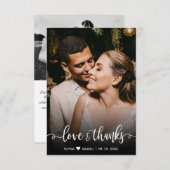 Liefde en Bedankt Weddenschap Foto Hartelijk dank (Voorkant / Achterkant)