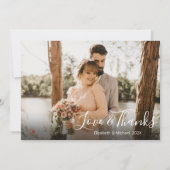 Liefde en Bedankt Weddenschap Foto Hartelijk dank (Achterkant)