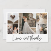 Liefde en Bedankt Wedding Elegant Foto Collage (Voorkant)
