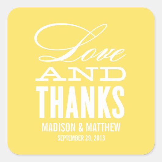 LIEFDE EN BEDANKT | WEDDING GUNSTIGER LABELS (Voorkant)