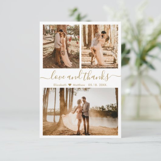 Liefde en Bedankt White Gold Weddenschap Hartelijk (Staand voorkant)