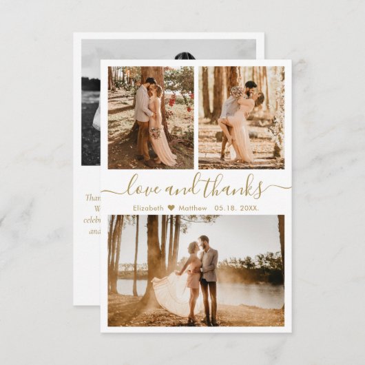 Liefde en Bedankt White Gold Weddenschap Hartelijk (Voorkant / Achterkant)