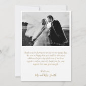 Liefde en Bedankt White Gold Wedding Hartelijk dan (Achterkant)