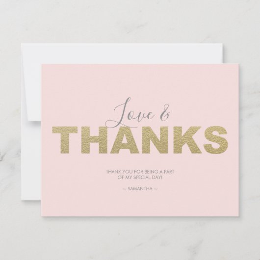 Liefde en Bedankt XOXO Hartelijk dank (Voorkant)