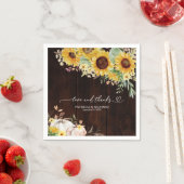 Liefde en Bedankt Zonnebloem Pompoen bruiloft Servet (Insitu)