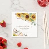 Liefde en Bedankt Zonnebloem Pompoen bruiloft Servet (Insitu)