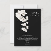 Liefde en Bedankt Zwart Wit Orchideeën Bloemenbrui (Voorkant)