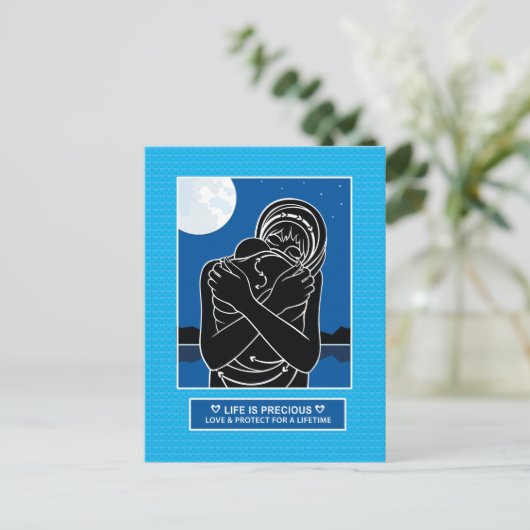 Liefde en bescherming 2_ Briefkaart (Staand voorkant)