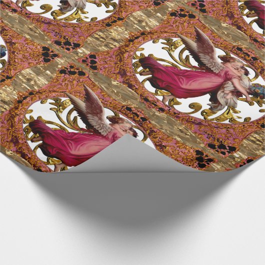 Liefde en bescherming in de armen van een engel cadeaupapier (Hoek)