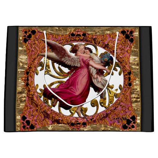 Liefde en bescherming in de armen van een engel groot cadeauzakje (Voorkant)