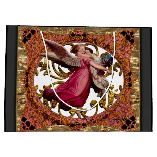 Liefde en bescherming in de armen van een engel groot cadeauzakje (Achterkant)