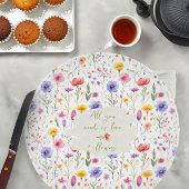 Liefde en bloemen Kleurrijke Country Wildflower Snijplank