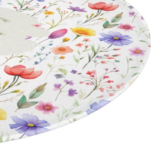 Liefde en bloemen Kleurrijke Country Wildflower Snijplank (Hoek)