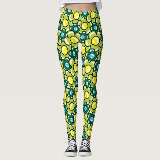 Liefde en bloemen leggings (Voorkant)
