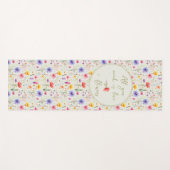 Liefde en bloemen Sweet Quote Groene Wildbloem Yogamat (Voorkant (horizontaal))