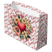 Liefde en Bloemen Valentijn Groot Cadeauzakje (Achterkant Gekanteld)