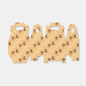 Liefde en botervliegen in oranje diagonaal bedankdoosjes (Uitgevouwen)