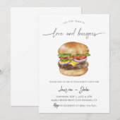 Liefde en Burgers Engagement Party Kaart (Voorkant / Achterkant)