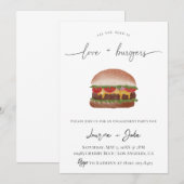 Liefde en Burgers Engagement Party Kaart (Voorkant / Achterkant)