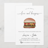 Liefde en Burgers Engagement Party Kaart (Voorkant / Achterkant)