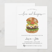 Liefde en Burgers Engagement Party Kaart (Voorkant / Achterkant)
