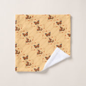 Liefde en Butterflies in sinaasappel Bad Handdoek (Wasdoekje)