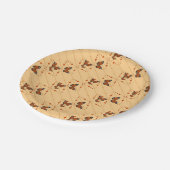 Liefde en Butterflies in sinaasappel Papieren Bordje (Gekanteld)