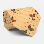 Liefde en Butterflies in sinaasappel Stropdas (Opgerold)