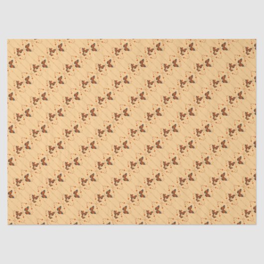 Liefde en Butterflies in sinaasappel Tissuepapier (Voorkant)