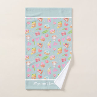 Liefde en Cake. All-Over Print Schort Handdoek