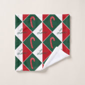 Liefde en Candy Canes Bad Handdoek (Wasdoekje)