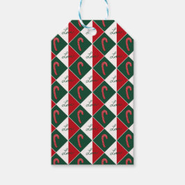 Liefde en Candy Canes Cadeaulabel