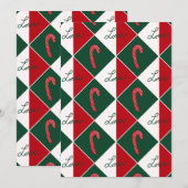 Liefde en Candy Cane's Kaart (Voorkant / Achterkant)