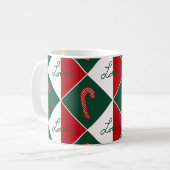 Liefde en Candy Canes Koffiemok (Voorkant links)
