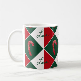 Liefde en Candy Canes Koffiemok
