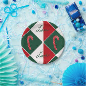 Liefde en Candy Canes Papieren Bordje (Feest)