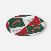 Liefde en Candy Canes Papieren Bordje (Gekanteld)