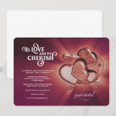 Liefde en Cherish bruiloft uitnodiging (Voorkant / Achterkant)