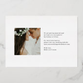 Liefde en Cherish FOLIE Wedding Save the Date Kaar Folie Uitnodiging (Achterkant)