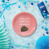 Liefde en Chocolade Papieren Bordje (Feest)
