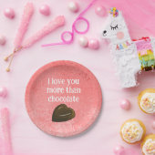 Liefde en Chocolade Papieren Bordje (Feest)