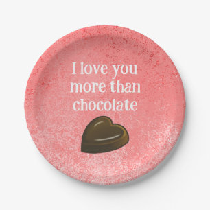 Liefde en Chocolade Papieren Bordje