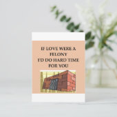 liefde en criminaliteit briefkaart (Staand voorkant)